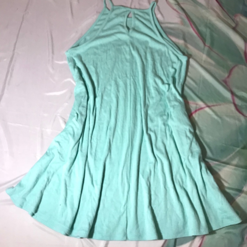 Mittoshop Mint Green Knit Ribbed Racerback Dress - Picture 5 of 7